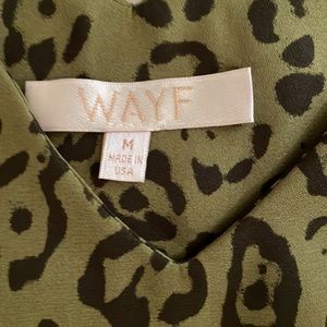 WAYF women’s medium lined leopard print sleeveless top in great condition